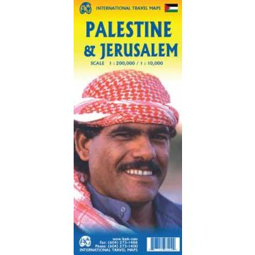 Carte routière Palestine 1:200 000 / Plan de ville Jerusalem 1:10 000 / ITMB