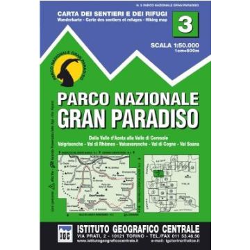 Wanderkarte IGC 3 Il parco nazionale Gran Paradiso 1:50 000