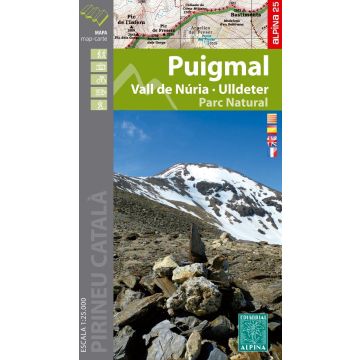 Carte de randonnée Puigmal Vall de Nuria 1:25 000 / Alpina 