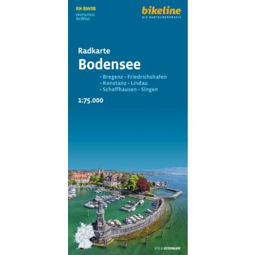 Velokarte Bodensee Radkarte 1:75 000 Bikeline / Esterbauer