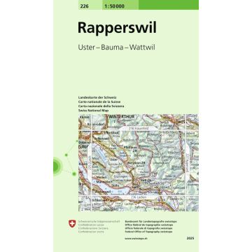 226 Rapperswil 1:50 000 / Swisstopo
