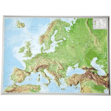 Europa 1:16 Mio. Reliefkarte (ohne Rahmen)