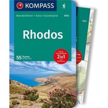 Wanderführer Rhodos mit Wanderkarte / Kompass 