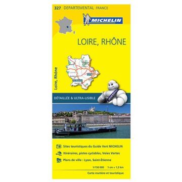 Carte routière Michelin 327 Loire Rhône 1:150 000
