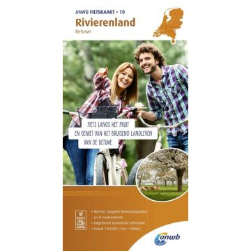 Carte cycliste Rivierenland 1:50 000 / ANWB Fietskaart 10 