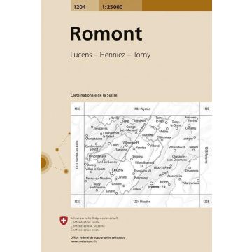 1204 Romont 1:25 000 / Swisstopo