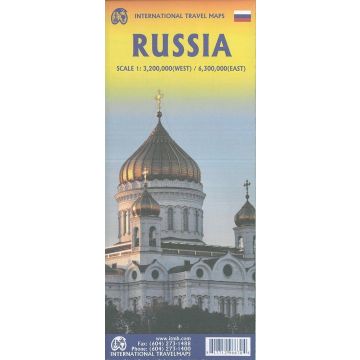Carte routière Russia 1:3,2 Mio (West) / 1:6,3 Mio (East) / ITMB