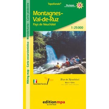 Carte de randonnée Montagnes-Val-de-Ruz 1:25 000 / MPA
