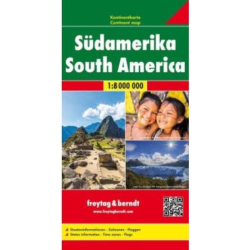 Kontinentalkarte Südamerika 1:8 Mio. / Freytag & Berndt