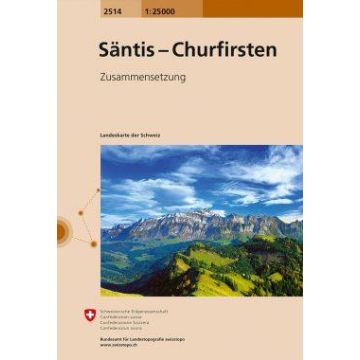2514 Säntis - Churfristen 1:25 000 / Swisstopo