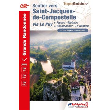 Guide de randonnée Sentier vers St.Jacques de Compostelle: Via le Puy / Topog.