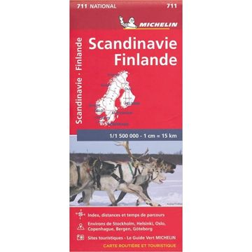 Strassenkarte Michelin 711 Skandinavien Finnland 1:1 500 000