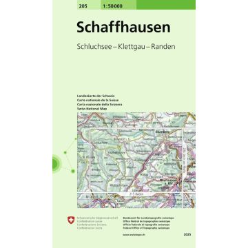 205 Schaffhausen 1:50 000 / Swisstopo 