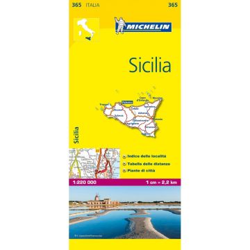 Strassenkarte Michelin 365 Sicilia 1:220 000