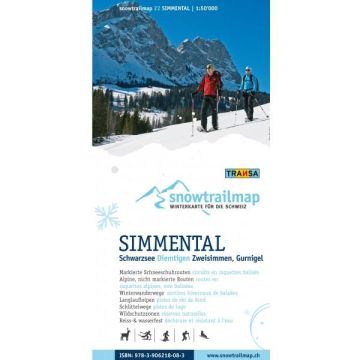Wintersportkarte Simmental Snow Trail Map 22