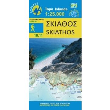 Carte de randonnée Skiathos 1:25 000 / Anavasi 10.11