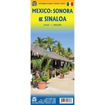 Strassenkarte Mexico Sonora & Sinaloa 1:800 000 / ITMB