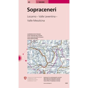 43 Sopraceneri 1:100 000 / Swisstopo