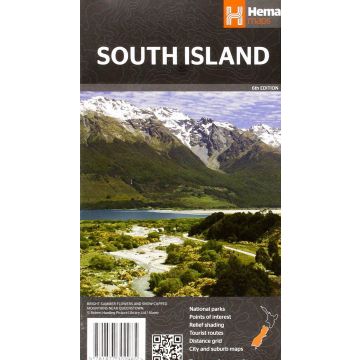 Carte routière South Island New Zealand 1:1 Mio. / Hema