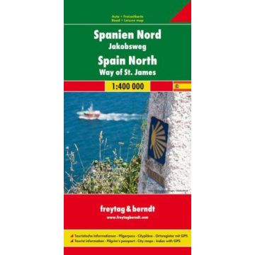 Strassenkarte Spanien Nord (Jakobsweg) 1:400 000 / Freytag & Berndt