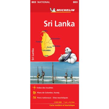 Strassenkarte Michelin 803 Sri Lanka 1:420 000