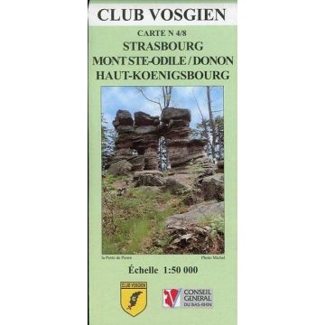 Carte de randonnée Strasbourg, Mont Ste-Odile 1:50 000 / Club Vosgien 4/8 