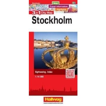 Stadtplan Stockholm 3in1 City Map 1:14 000 / Hallwag