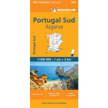 Strassenkarte Michelin 593 Portugal Sul Algarve 1:300 000