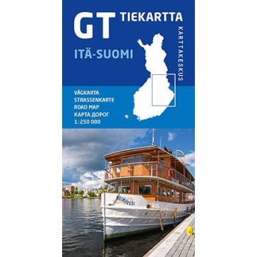 Carte routière Itä-Suomi 1:250 000 (Finlande Est)