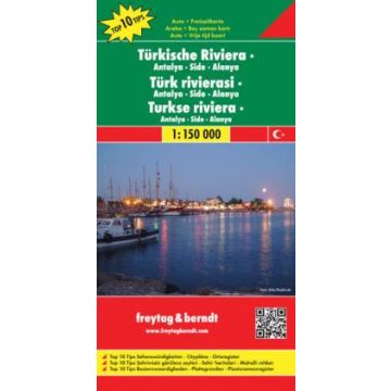 Strassenkarte Türkische Riviera (Antalya, Alanya) 1:150 000 / Freytag & Berndt