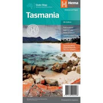 Carte routière Tasmania 1:480 000 waterproof / Hema