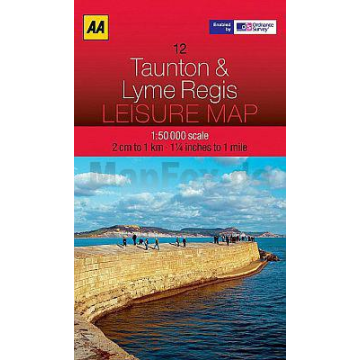 Carte de loisirs Taunton & Lyme Regis 1:50 000 / AA 12