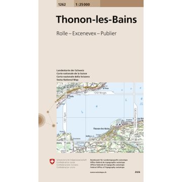 1262 Thonon-les-Bains 1:25 000 / Swisstopo