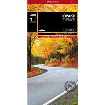 Carte routière Thrace Eastern Macedonia 1:200 000 / Terrain Maps