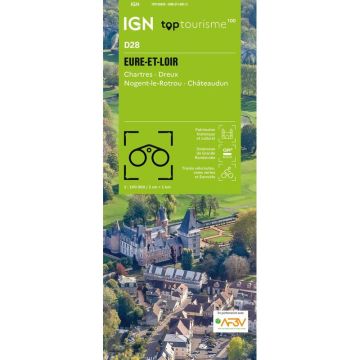 Topografische Karte IGN D28 Eure-et-Loire 1:100 000