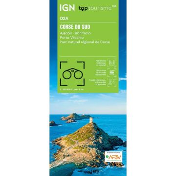 Topographische Karte IGN D2A Corse-du-Sud 1:100 000 / Top 100
