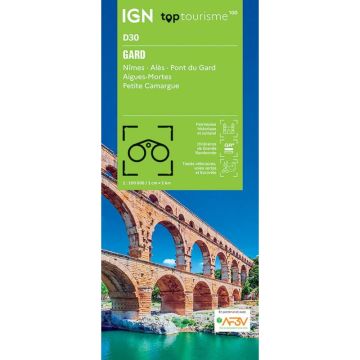 Topographische Karte IGN D30 Gard 1:100 000 / Top 100