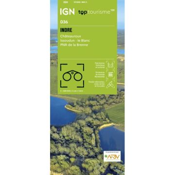 Topografische Karte IGN D36 Indre 1:100 000
