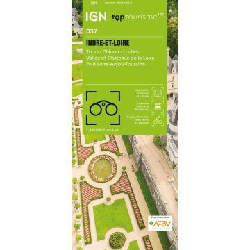 Topografische Karte IGN D37 Indre-et-Loire 1:100 000