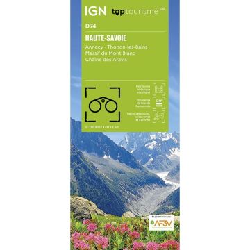 Topographische Karte IGN D74 Haute-Savoie 1:100 000 / Top 100