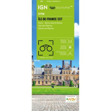 Topografische Karte IGN D75E Île-de-France Est 1:100 000
