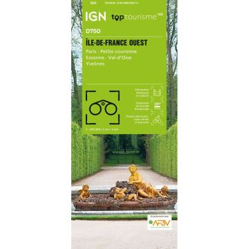 Topografische Karte IGN D75O Île-de-France Ouest 1:100 000