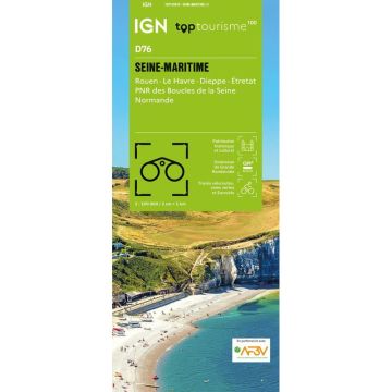 Topografische Karte IGN D76 Seine-Maritime 1:100 000