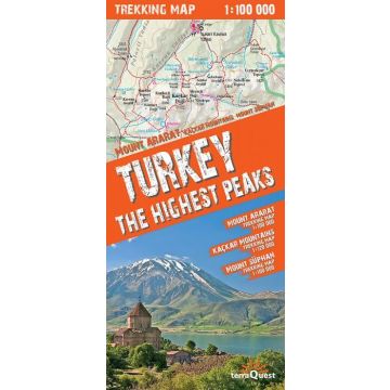 Turkey Highest Peaks Trekking Map 1:100 000 / Terraquest