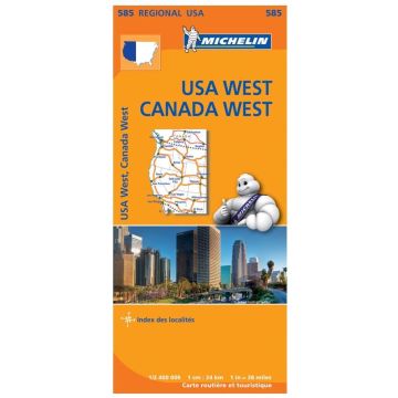 Strassenkarte Michelin 585 USA West Canada West 1: 2 400 000