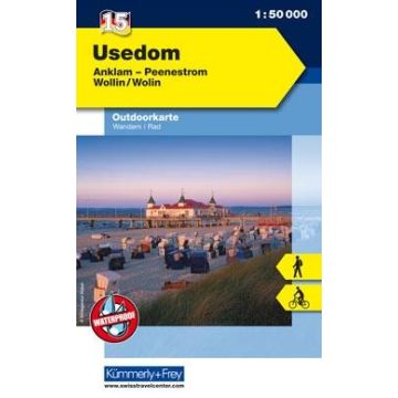 Carte de randonnée Usedom 1:50 000 / Kümmerly & Frey Outdoorkarte 