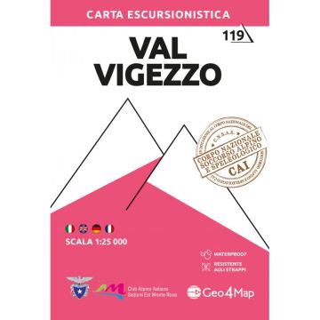 Carte de randonnée Val Vigezzo 1:25 000 / Geo4Map 119