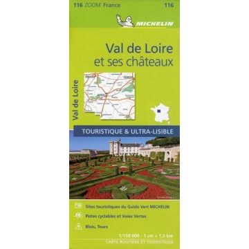 Strassenkarte Michelin 116 Val de Loire 1:150 000 
