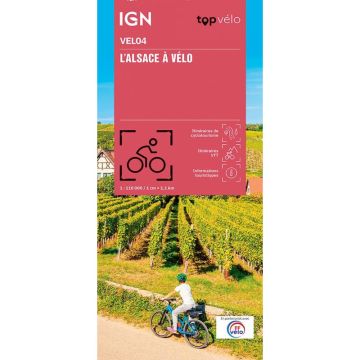 Carte cycliste L'Alsace à vélo 1:110 000 / IGN