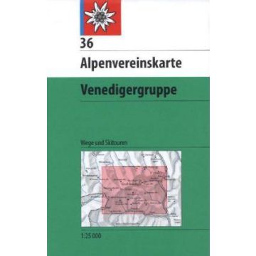 Carte de randonnée DAV 36 Venedigergruppe 1:25 000